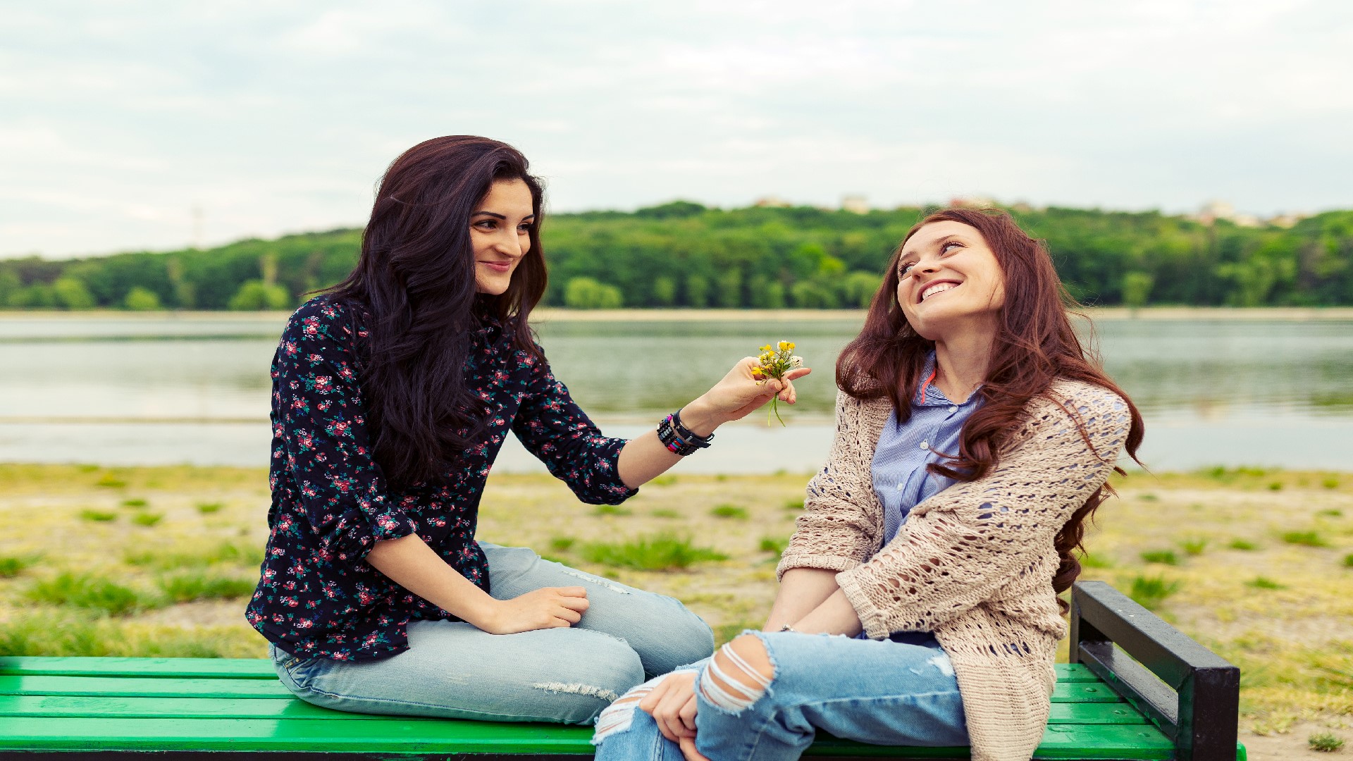 A Picture of Two Sisters having Fun Together