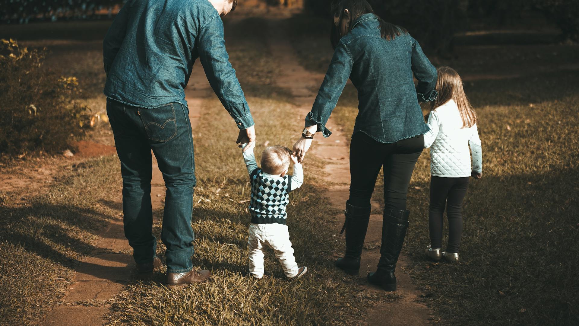 parents playing with their kids